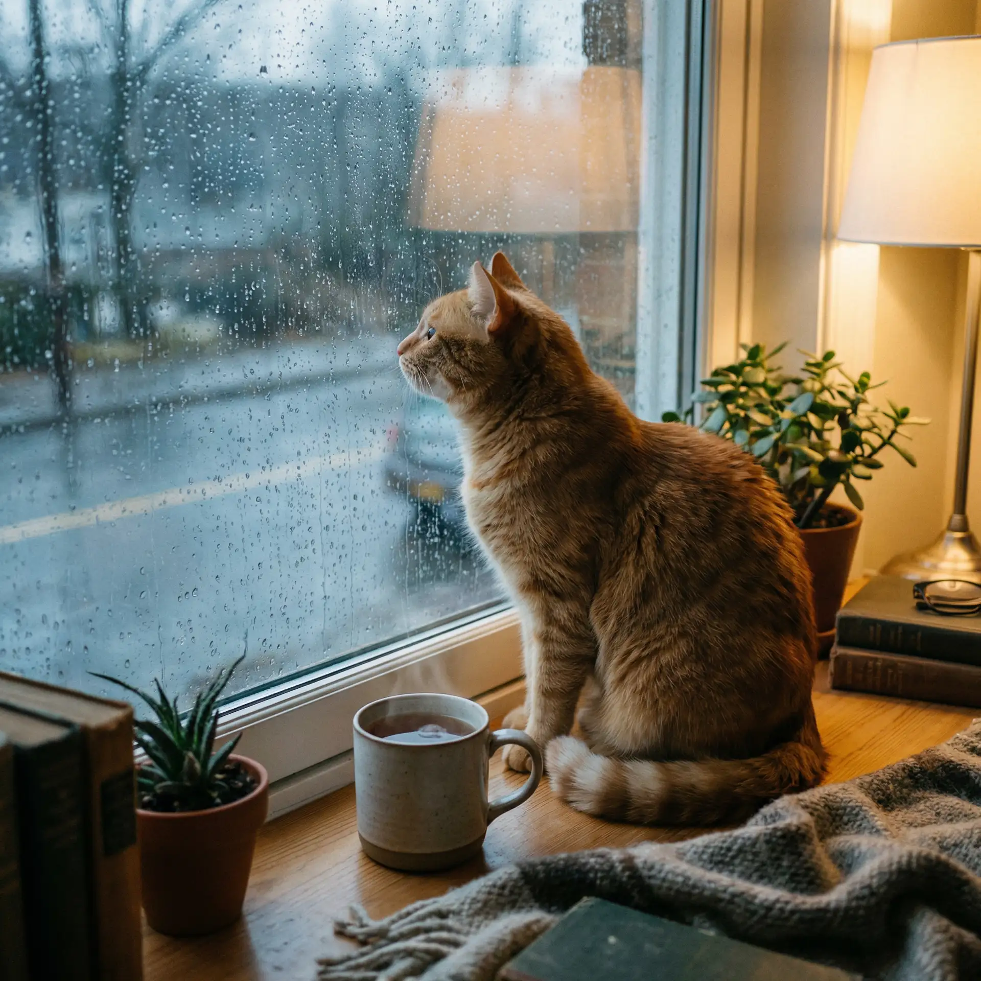 猫咪望着窗外的雨 - 伦理 小说